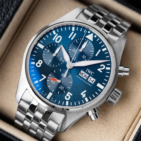 iwc pilot chronograph steel bracelet